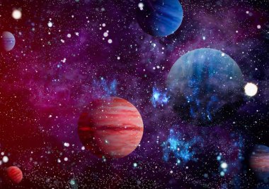 birçok ışık yılı uzakta dünya derin uzayda yıldız alanı. Bu görüntü nasa tarafından döşenmiş unsurları