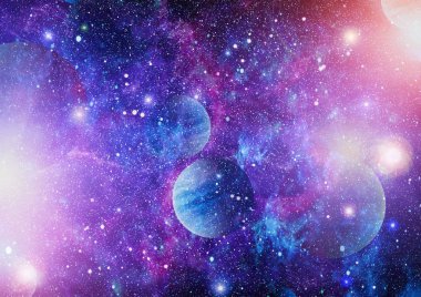 birçok ışık yılı uzakta dünya derin uzayda yıldız alanı. Bu görüntü nasa tarafından döşenmiş unsurları