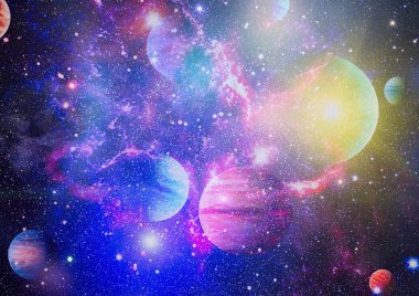 birçok ışık yılı uzakta dünya derin uzayda yıldız alanı. Bu görüntü nasa tarafından döşenmiş unsurları