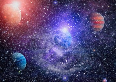 Derin uzay bulunan sarmal gökada. Nasa tarafından döşenmiş bu görüntü unsurları.