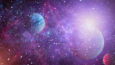 Derin uzay bulunan sarmal gökada. Nasa tarafından döşenmiş bu görüntü unsurları.