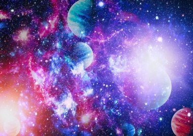 Derin uzay bulunan sarmal gökada. Nasa tarafından döşenmiş bu görüntü unsurları.