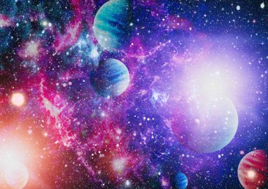 Derin uzay bulunan sarmal gökada. Nasa tarafından döşenmiş bu görüntü unsurları.