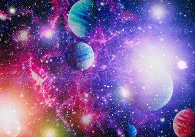 Derin uzay bulunan sarmal gökada. Nasa tarafından döşenmiş bu görüntü unsurları.