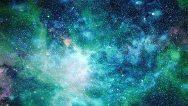 Nebula ve galaksiler uzayda. Bu görüntünün elementleri NASA tarafından desteklenmektedir.