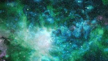 Nebula ve galaksiler uzayda. Bu görüntünün elementleri NASA tarafından desteklenmektedir.