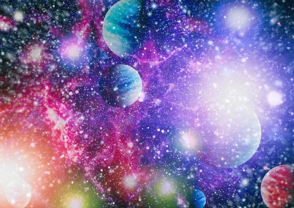 Evrendeki Sonsuz Uzay Alanının Küçük Bir Parçası Görüntünün Elementleri Nasa — Stok fotoğraf