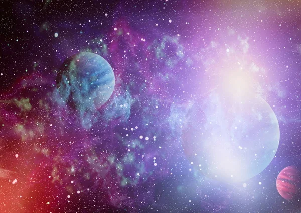 Fütürist soyut alan arkaplanı. Yıldızlı ve nebulalı gece gökyüzü. Bu görüntünün elementleri NASA tarafından desteklenmektedir