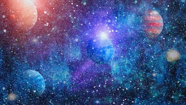 Nebula Galaksiler Uzayda Görüntünün Elementleri Nasa Tarafından Desteklenmektedir — Stok fotoğraf