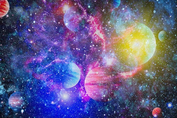 Nebula Galaksiler Uzayda Görüntünün Elementleri Nasa Tarafından Desteklenmektedir — Stok fotoğraf