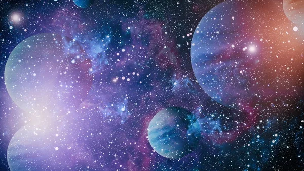 Planete Stele Galaxii Din Spațiul Cosmic Care Arată Frumusețea Explorării — Fotografie, imagine de stoc