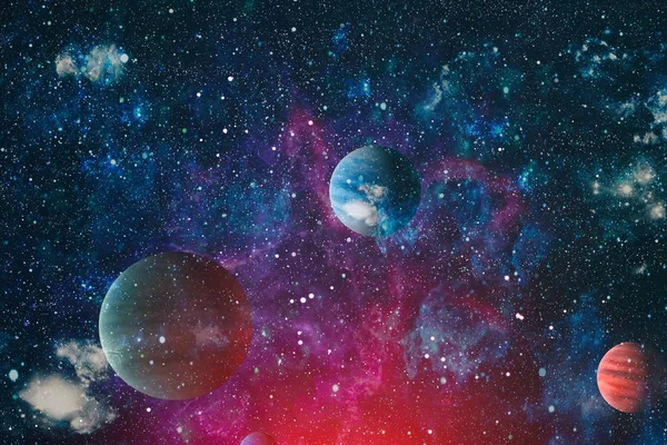 Planeten Sterne Und Galaxien Weltall Die Die Schönheit Der Weltraumforschung — Stockfoto