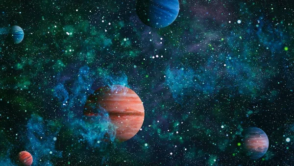 Pole Gwiazd Przestrzeń Kosmiczną Wiele Lat Świetlnych Ziemi Elementy Tego — Zdjęcie stockowe