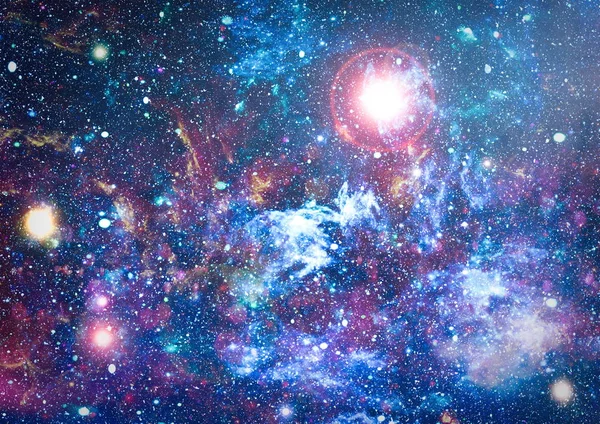 Campo Stellare Nello Spazio Una Nebulosa Una Congestione Del Gas — Foto Stock