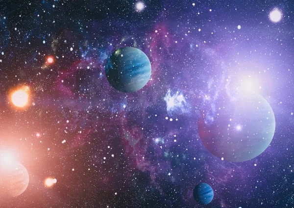 Campo Estelar Espaço Profundo Muitos Anos Luz Longe Terra Elementos — Fotografia de Stock