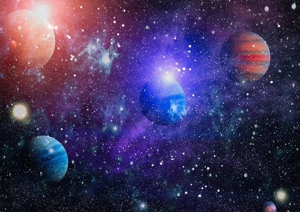 Pole Gwiazd Przestrzeń Kosmiczną Wiele Lat Świetlnych Ziemi Elementy Tego — Zdjęcie stockowe