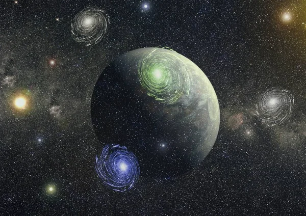 Stjernetåge Galakser Rummet Elementer Dette Billede Leveret Nasa - Stock-foto