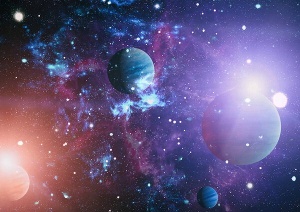 Nebula and galaxies in space. Elements of this image furnished by NASA.