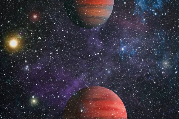 Birçok Işık Yılı Uzakta Dünya Derin Uzayda Yıldız Alanı Görüntü — Stok fotoğraf