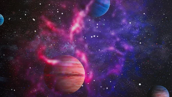 birçok ışık yılı uzakta dünya derin uzayda yıldız alanı. Bu görüntü nasa tarafından döşenmiş unsurları