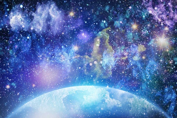 Derin uzay bulunan sarmal gökada. Nasa tarafından döşenmiş bu görüntü unsurları.