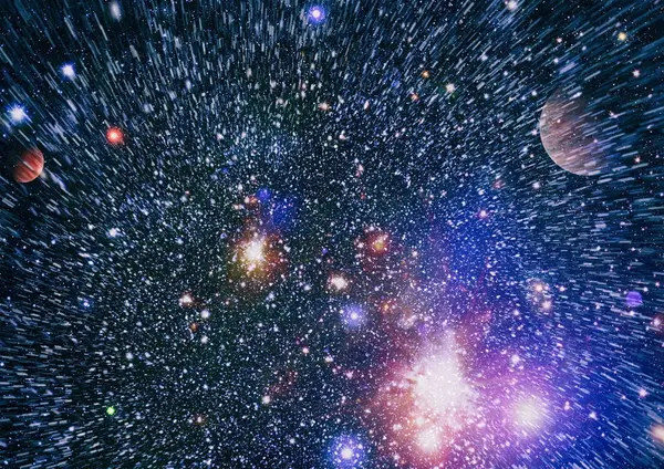 Stjärnor Planet Och Galax Ett Fritt Utrymme Delar Denna Bild — Stockfoto