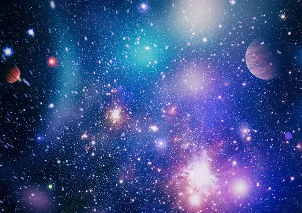 Stars Planet Galaxy Free Space Elements Image Furnished Nasa — Stock Photo, Image