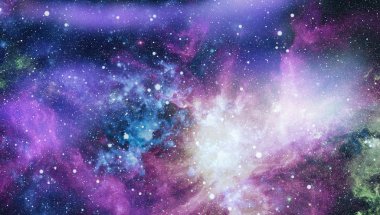 Nebula ve galaksiler uzayda. Bu görüntünün elementleri NASA tarafından desteklenmektedir.