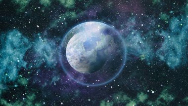 Nebula ve galaksiler uzayda. Bu görüntünün elementleri NASA tarafından desteklenmektedir.