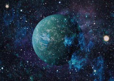 birçok ışık yılı uzakta dünya derin uzayda yıldız alanı. Bu görüntü nasa tarafından döşenmiş unsurları