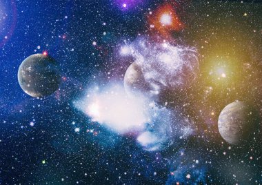 birçok ışık yılı uzakta dünya derin uzayda yıldız alanı. Bu görüntü nasa tarafından döşenmiş unsurları