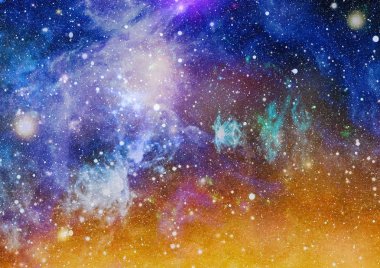 Güzel bulutsu, yıldızlar ve galaksiler. Nasa tarafından döşenmiş bu görüntü unsurları.