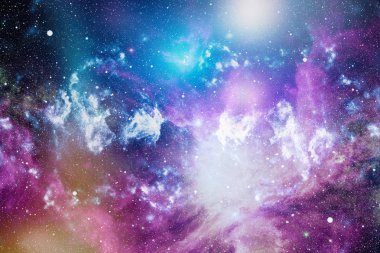 Güzel bulutsu, yıldızlar ve galaksiler. Nasa tarafından döşenmiş bu görüntü unsurları.