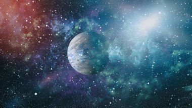 Güzel bulutsu, yıldızlar ve galaksiler. Nasa tarafından döşenmiş bu görüntü unsurları.