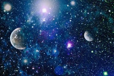 Güzel bulutsu, yıldızlar ve galaksiler. Nasa tarafından döşenmiş bu görüntü unsurları.