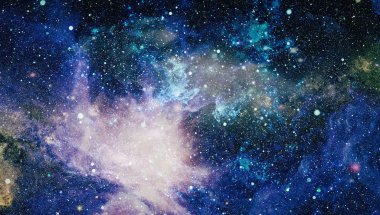 Güzel bulutsu, yıldızlar ve galaksiler. Nasa tarafından döşenmiş bu görüntü unsurları.