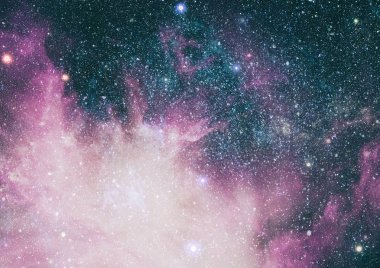 Güzel bulutsu, yıldızlar ve galaksiler. Nasa tarafından döşenmiş bu görüntü unsurları.