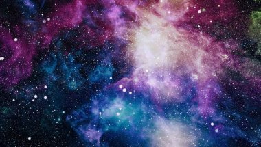 Güzel bulutsu, yıldızlar ve galaksiler. Nasa tarafından döşenmiş bu görüntü unsurları.