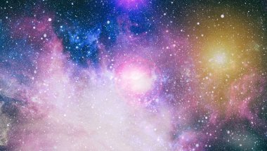 Güzel bulutsu, yıldızlar ve galaksiler. Nasa tarafından döşenmiş bu görüntü unsurları.