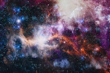 Derin uzay bulunan sarmal gökada. Nasa tarafından döşenmiş bu görüntü unsurları.