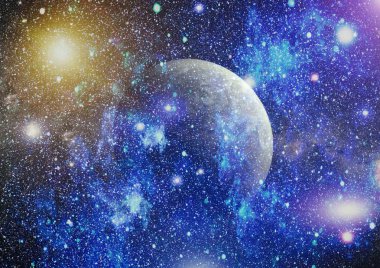 Derin uzay bulunan sarmal gökada. Nasa tarafından döşenmiş bu görüntü unsurları.