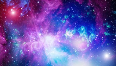 Uzaydaki gezegenler, yıldızlar ve galaksiler uzay keşiflerinin güzelliğini gösteriyor. NASA tarafından döşenmiş elementler