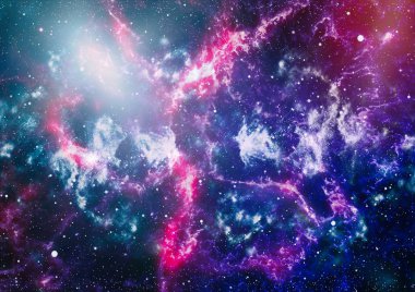 Uzaydaki gezegenler, yıldızlar ve galaksiler uzay keşiflerinin güzelliğini gösteriyor. NASA tarafından döşenmiş elementler