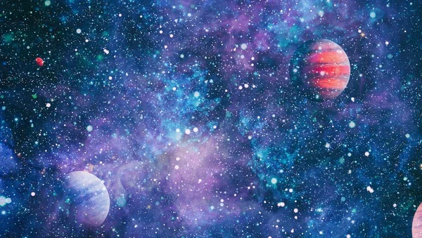 Beautiful Nebula Stars Galaxies Elements Image Furnished Nasa — Stock Photo, Image