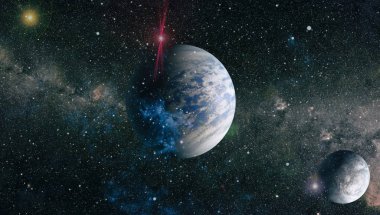 alan birçok ışık yılı uzakta dünya. Nasa tarafından döşenmiş bu görüntü unsurları