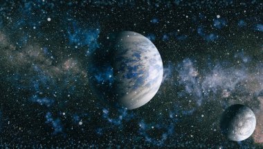 alan birçok ışık yılı uzakta dünya. Nasa tarafından döşenmiş bu görüntü unsurları