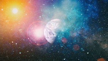 alan birçok ışık yılı uzakta dünya. Nasa tarafından döşenmiş bu görüntü unsurları