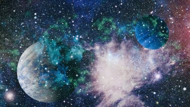 yıldız ile karanlık derin uzay arka plan.