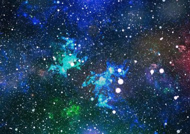 Uzaydaki gezegenler, yıldızlar ve galaksiler uzay keşiflerinin güzelliğini gösteriyor. NASA tarafından döşenmiş elementler