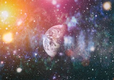 birçok ışık yılı uzakta dünya derin uzayda yıldız alanı. Bu görüntü nasa tarafından döşenmiş unsurları